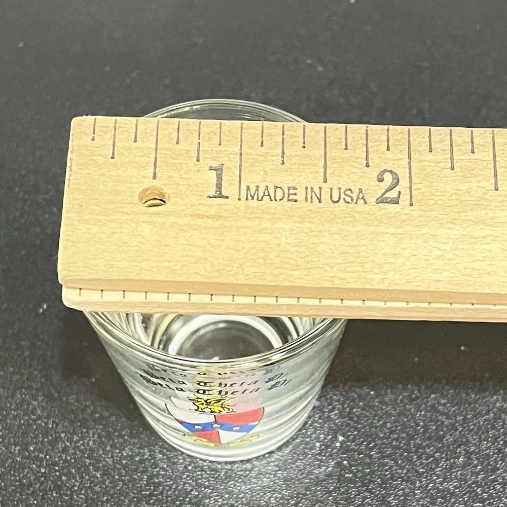 Beta Theta Pi Fraternity Short Shot Glass w/Crest